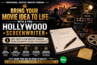ghostwrite your feature film screenplay