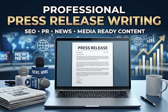 write a captivating press release as your professional PR copywriter
