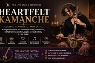 record custom or improvised heartfelt sound of kamanche for your song
