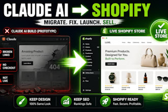 migrate a claude ai website to shopify with claude code plus claude integrations