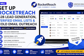 setup rocketreach b2b lead generation verified email list cold email outreach