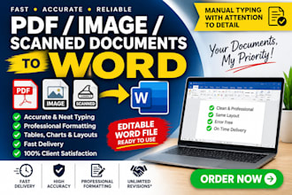 convert PDF, scanned documents and images to word