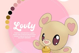 make digital drawing content of fanart pokemon or fakemon on request