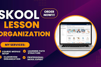 organize skool lesson classroom modules course setup member content course setup
