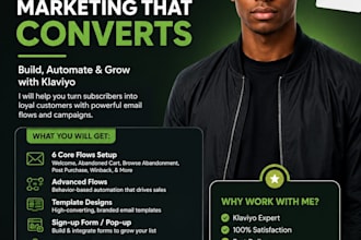 build professional klaviyo email marketing flows and template design