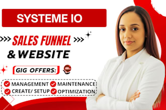 set up systeme io sales funnel, systeme io landing page systeme io website