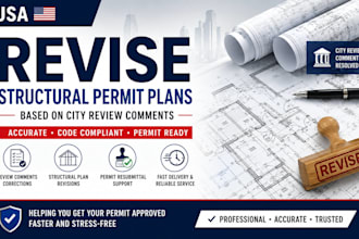 usa revise structural permit plans based on city review comments