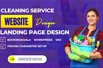 build office and house cleaning website with bookingkoala pricing parameter setu