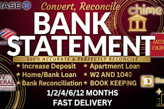 bank statement PDF to editable format for loan