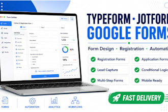 create typeform, jotform, google  forms, online forms and surveys