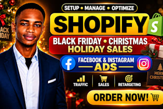 boost your shopify sales with black friday, christmas facebook and instagram ads