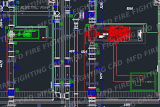 create fire fighting shop drawings in autocad