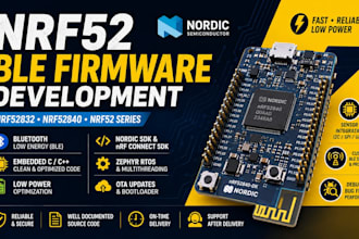 develop nrf52 ble firmware, bluetooth low energy, zephyr rtos, nrf52832, iot