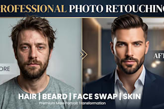 edit hair, beard, face swap and photoshop retouch photos