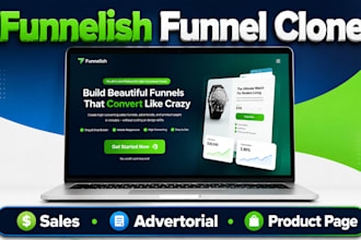 clone any funnelish sales funnel advertorial or product page perfectly