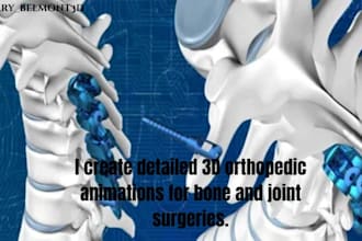 create detailed 3d orthopedic animations for bone and joint surgeries