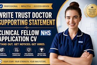 write trust doctor supporting statement clinical fellow nhs application cv