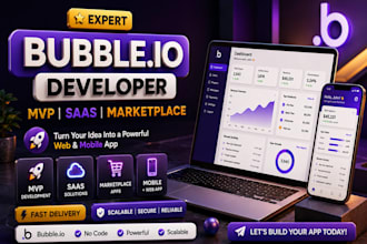 build bubble io web app mvp saas bubble app developer