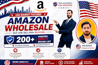 provide 200 direct brand list for amazon wholesale USA sellers
