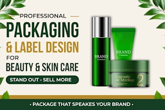 design premium skincare labels and packaging