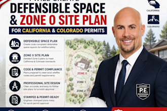 create a defensible space and zone 0 site plan for california and colorado