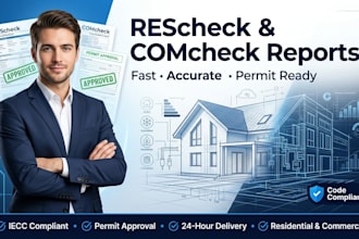 prepare rescheck and comcheck energy compliance report for your permit
