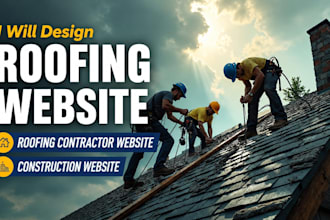 design roofing website, roofing contractor website, construction website
