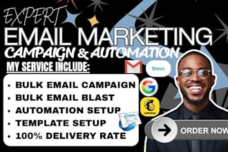 do email marketing bulk email campaign mailchimp klaviyo and SMTP setup