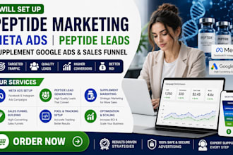 setup peptide marketing meta ads peptide leads supplement google ad sales funnel