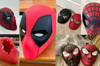 3d print and paint custom cosplay wearable 3d mask anime mask 3d helmet design