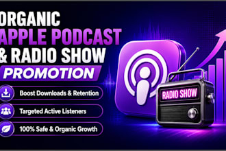 do organic apple podcast and radio show promotion to grow downloads