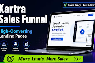 design high converting kartra sales funnel and landing page