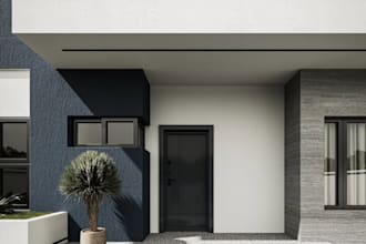 design stunning modern exterior with realistic 3d rendering