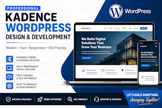 design a responsive kadence wordpress website