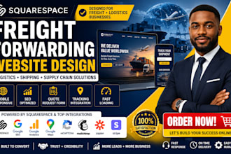build freight forwarding website squarespace website