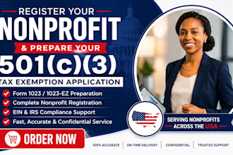 register your US nonprofit and prepare your irs form 1023 or 1023ez tax exempt