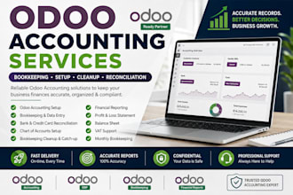 do odoo accounting bookkeeping,  setup, cleanups and reconciliation