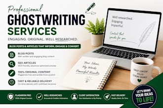 write engaging blog posts, articles, and ghostwritten content