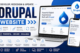 develop, redesign and update drupal website