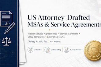prepare professional master service contracts for b2b