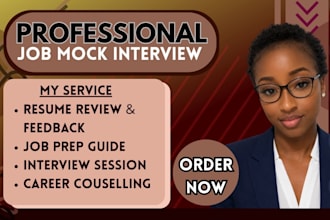 do a mock job interview and career guidance