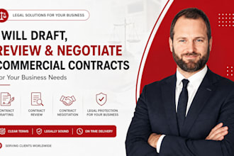 draft review and negotiate commercial contracts for your business needs