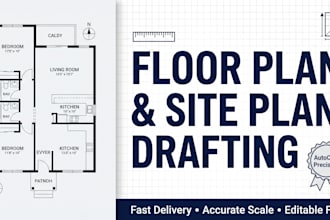 draft real estate floor plan, site plan, and grading plan