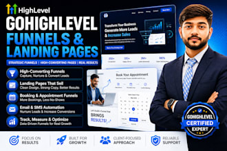 build gohighlevel sales funnel, landing page, ai voice agent