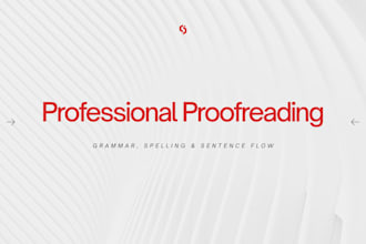 do fast, manual proofreading and flawless copyediting