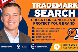 conduct a comprehensive trademark search and brand name clearance