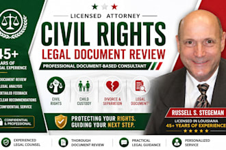 review and prepare civil rights legal documents