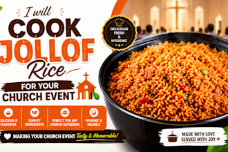 cook jollof rice for your church event