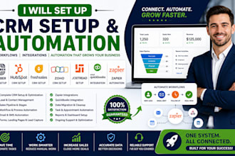 jobber huspot workflow freshsales zoho crm jobtread quickbook zapier automation
