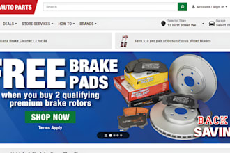 build auto parts shopify store automotive website auto part website